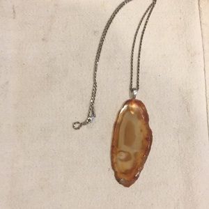 STONE WITH STERLING SILVER CHAIN